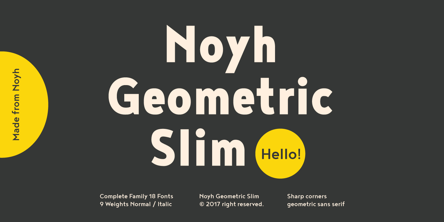 Шрифт Noyh Geometric Slim